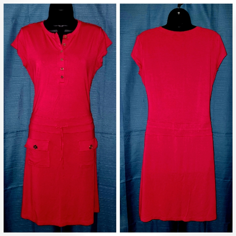 Chelsea & Theodore Cherry Red Dress - Picture 2 of 4